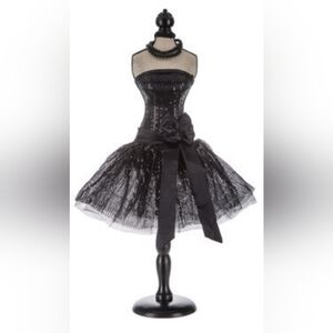 Black Sequin Dress Form Tabletop Stand